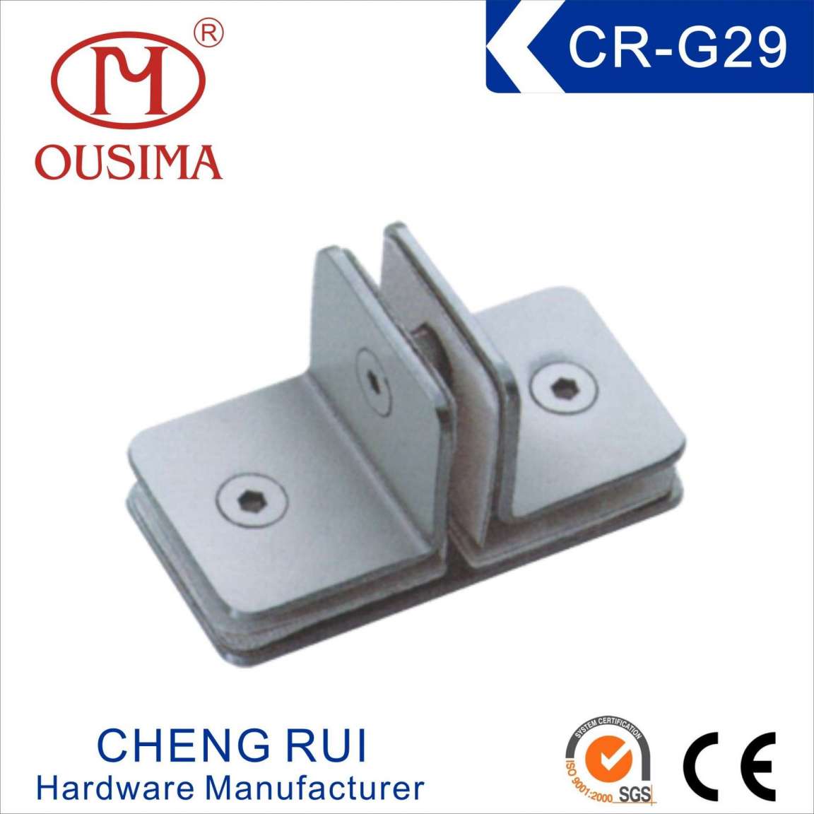 Stainless Steel Glass Hardware Fitting for Shower Room with Special Shape (CR-G29)